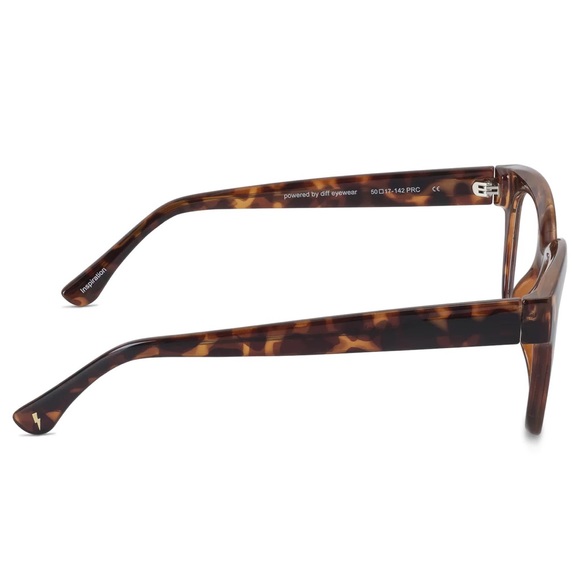 DIFF Women’s Health Bluelight Glasses Caramel Tortoise Frame Blue Light Lens - Picture 5 of 10